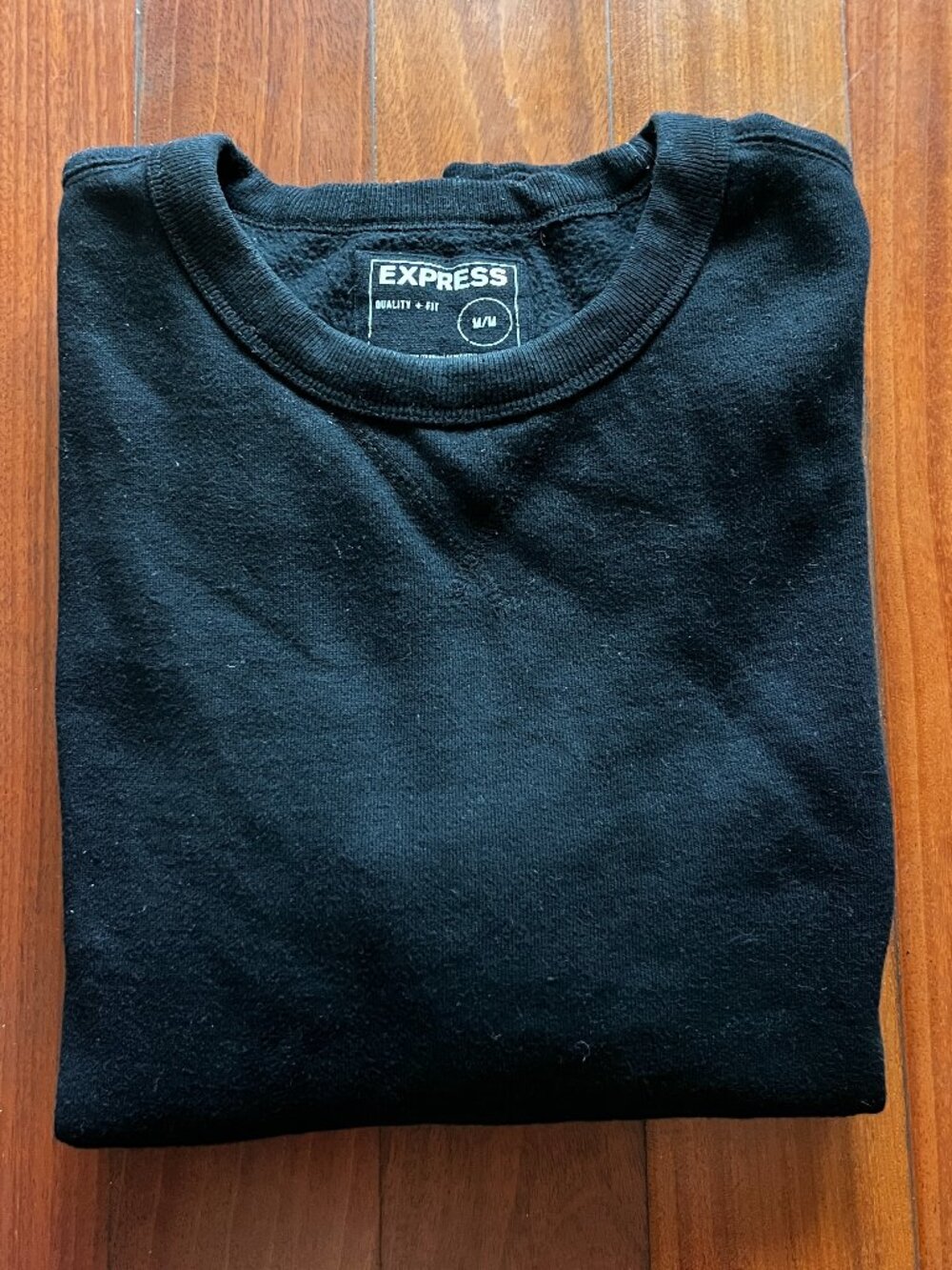 Express Black Crewneck Sweatshirt Minimal Basic Streetwear